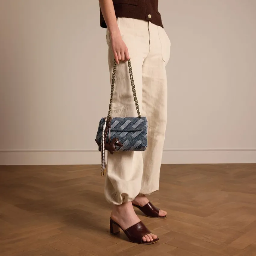 Manfield Bruine lakleren sandalen met hak^DAMES Sandalen