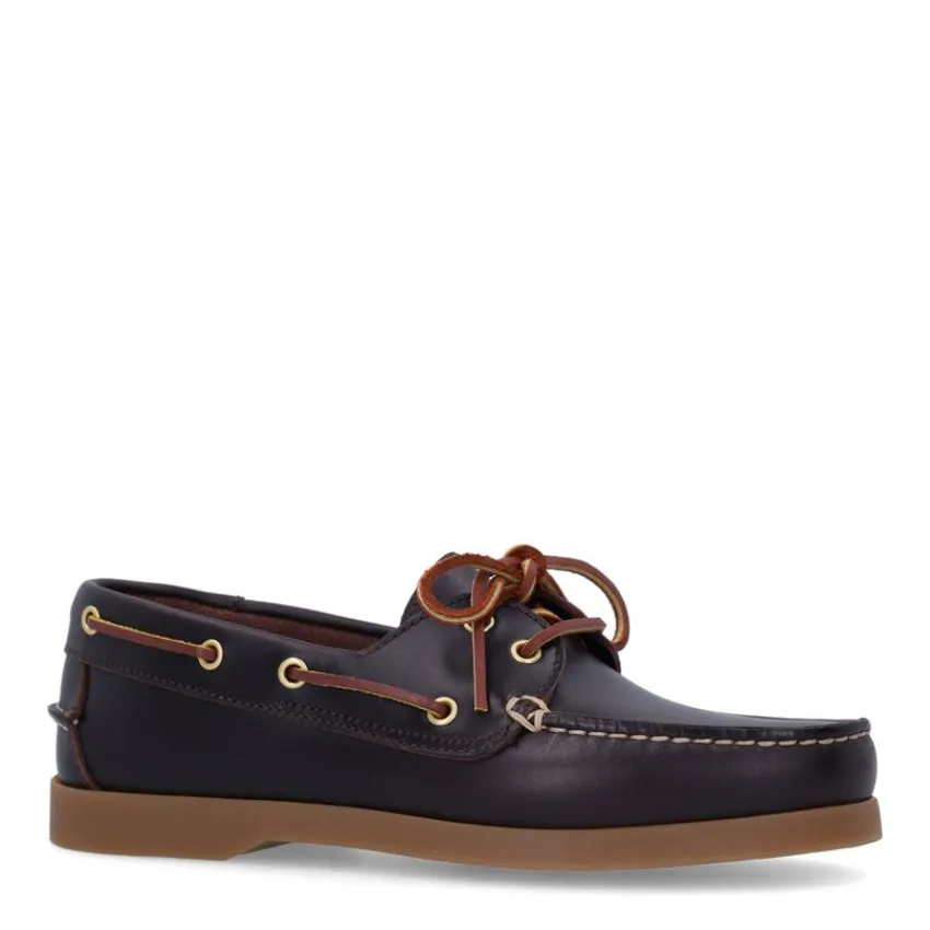 Manfield Bruine leren bootschoentjes^DAMES Loafers
