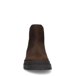 Manfield Bruine leren chelsea boots^Heren Boots