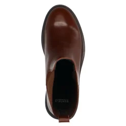 Manfield Bruine leren chelsea boots^DAMES Enkellaarsjes