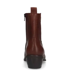Manfield Bruine leren cowboy laarzen^DAMES Enkellaarsjes
