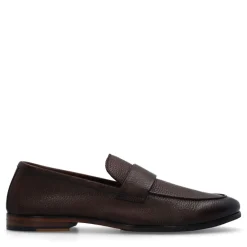 Manfield Bruine leren loafers^Heren Loafers