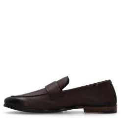 Manfield Bruine leren loafers^Heren Loafers