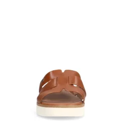 No Stress Bruine leren sandalen^DAMES Slippers