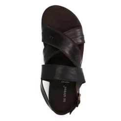 No Stress Bruine leren sandalen^Heren Slippers & Sandalen