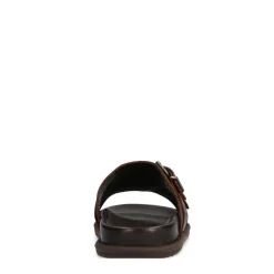 Manfield Bruine leren slippers^Heren Slippers & Sandalen