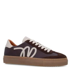 Manfield Bruine leren sneakers^DAMES Sneakers