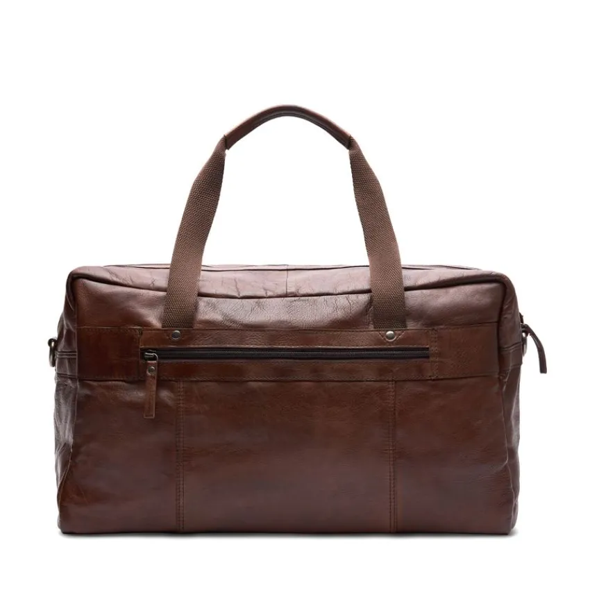 Manfield Bruine leren weekendtas^Heren Heren Tassen|Shoppers
