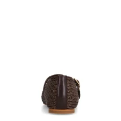 Manfield Bruine raffia ballerina's^DAMES Loafers