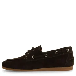 Manfield Bruine suède bootschoenen^DAMES Loafers
