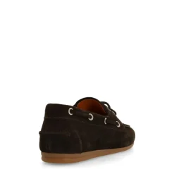 Manfield Bruine suède bootschoenen^DAMES Loafers