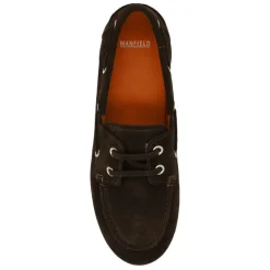 Manfield Bruine suède bootschoenen^DAMES Loafers