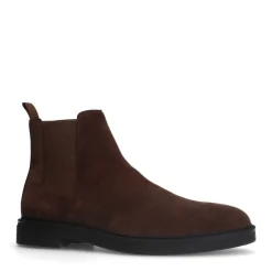 Manfield Bruine suède chelsea boots^Heren Boots