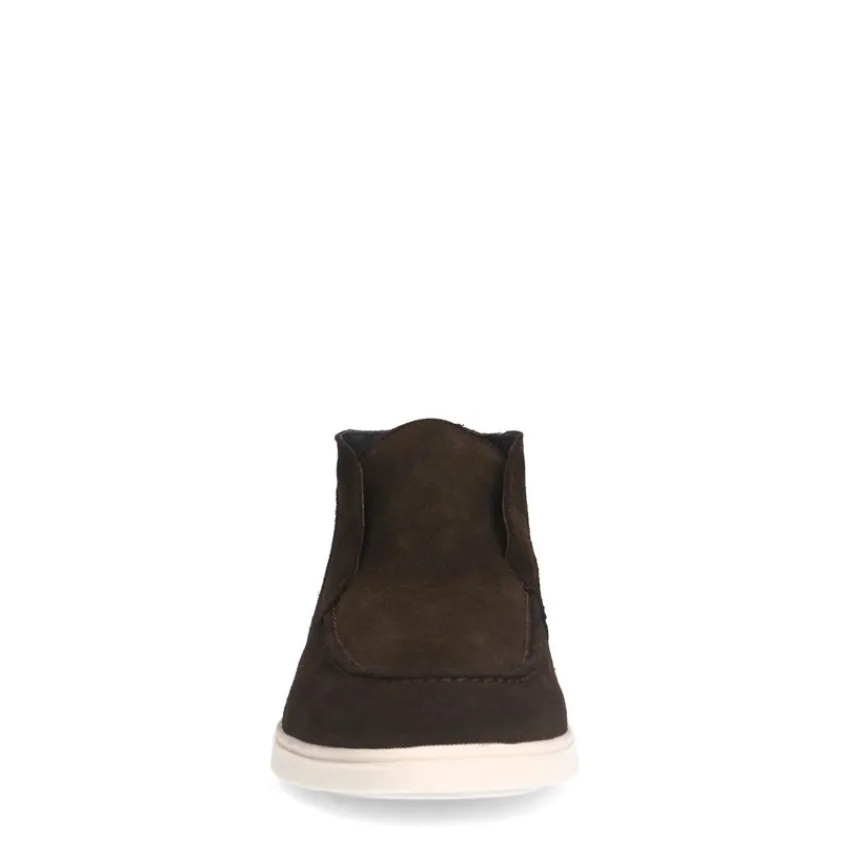 Manfield Bruine suède chelsea boots^Heren Boots