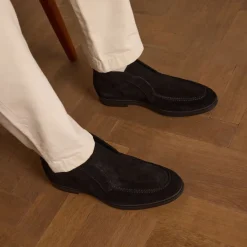 Manfield Bruine suède chelsea boots^Heren Boots