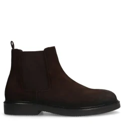 Manfield Bruine suède chelsea boots^Heren Boots
