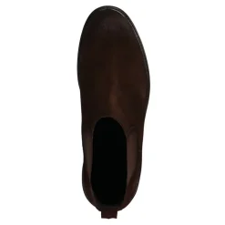 Manfield Bruine suède chelsea boots^Heren Boots