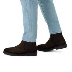 Manfield Bruine suède chelsea boots^Heren Boots