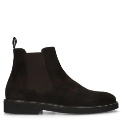 Manfield Bruine suède chelsea boots^Heren Boots