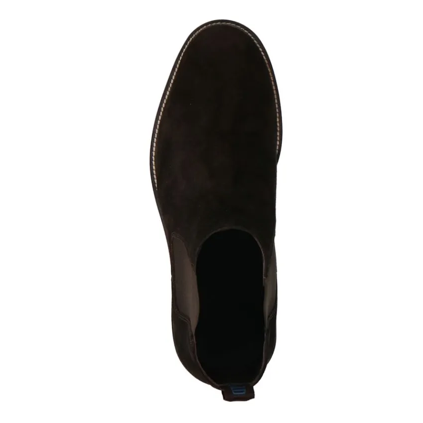 Manfield Bruine suède chelsea boots^Heren Boots