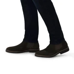 Manfield Bruine suède chelsea boots^Heren Boots