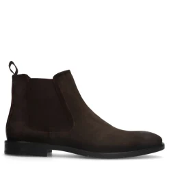 Manfield Bruine suède chelsea boots^Heren Boots
