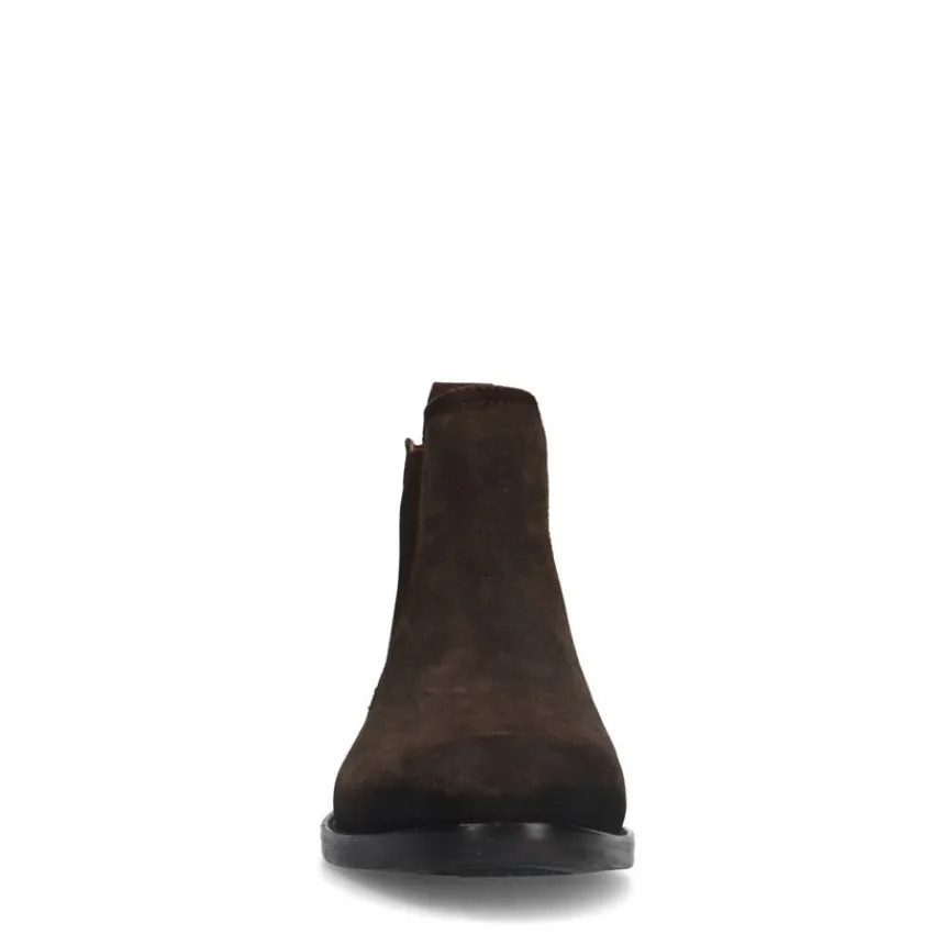 Manfield Bruine suède chelsea boots^Heren Boots