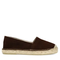Manfield Bruine suède espadrilles^DAMES Espadrilles