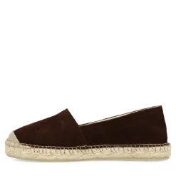 Manfield Bruine suède espadrilles^DAMES Espadrilles