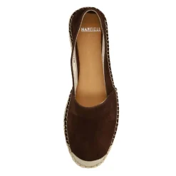 Manfield Bruine suède espadrilles^DAMES Espadrilles