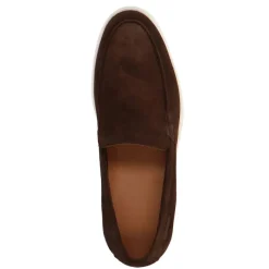 Manfield Bruine suède loafers^Heren Loafers