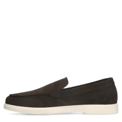 Manfield Bruine suède loafers^Heren Loafers