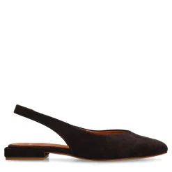 Manfield Bruine suède slingbacks^DAMES Pumps|Slingbacks
