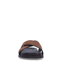 Manfield Bruine suède slippers^Heren Slippers & Sandalen