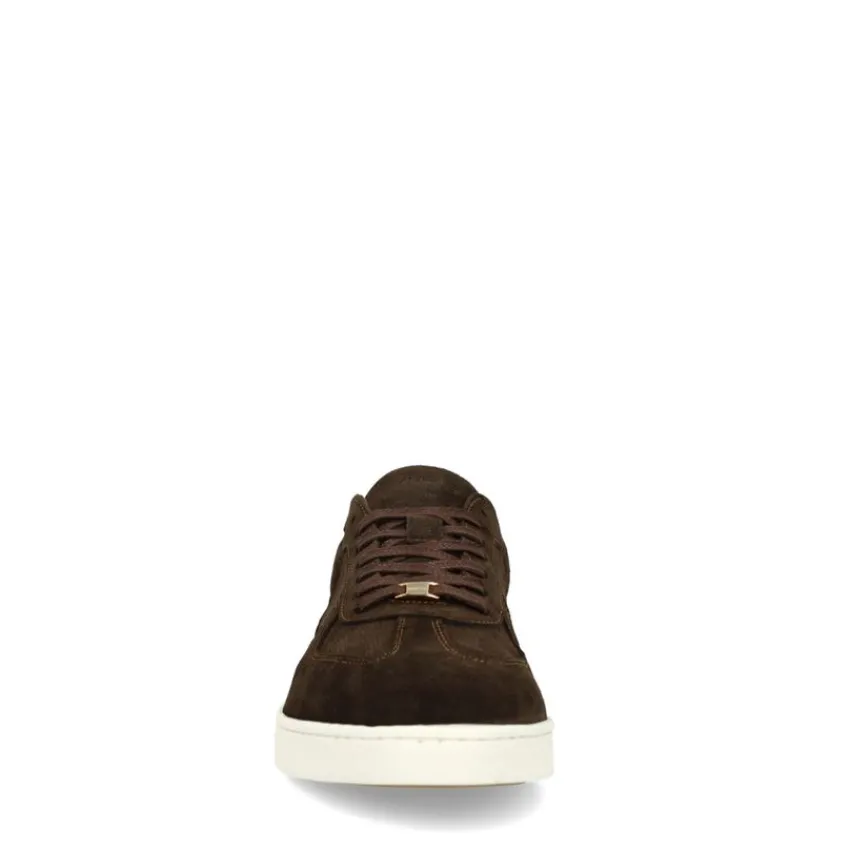 Manfield Bruine suède sneakers^Heren Sneakers