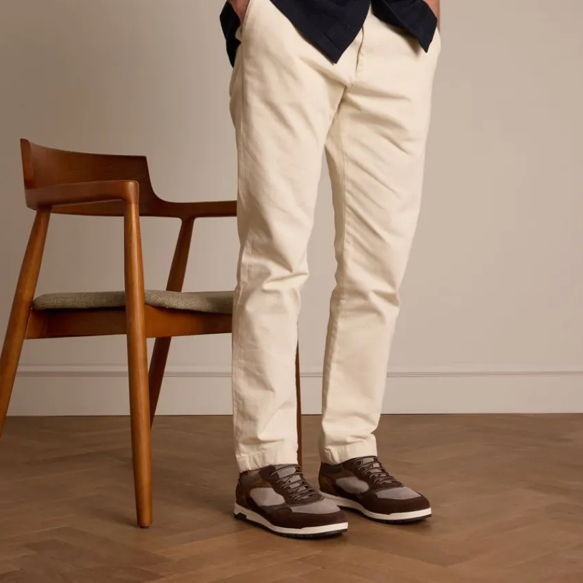 Van Lier Bruine suède sneakers^Heren Sneakers