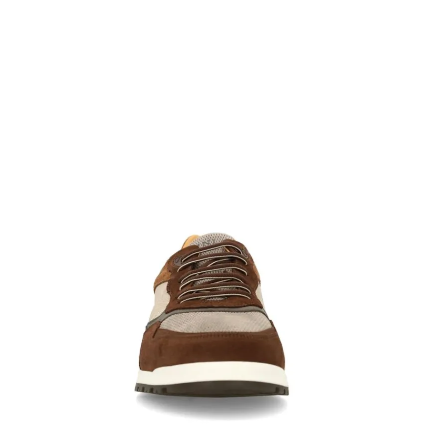 Van Lier Bruine suède sneakers^Heren Sneakers