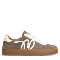 Manfield Bruine suède sneakers^DAMES Sneakers