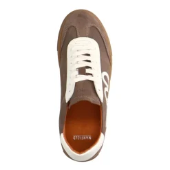 Manfield Bruine suède sneakers^DAMES Sneakers