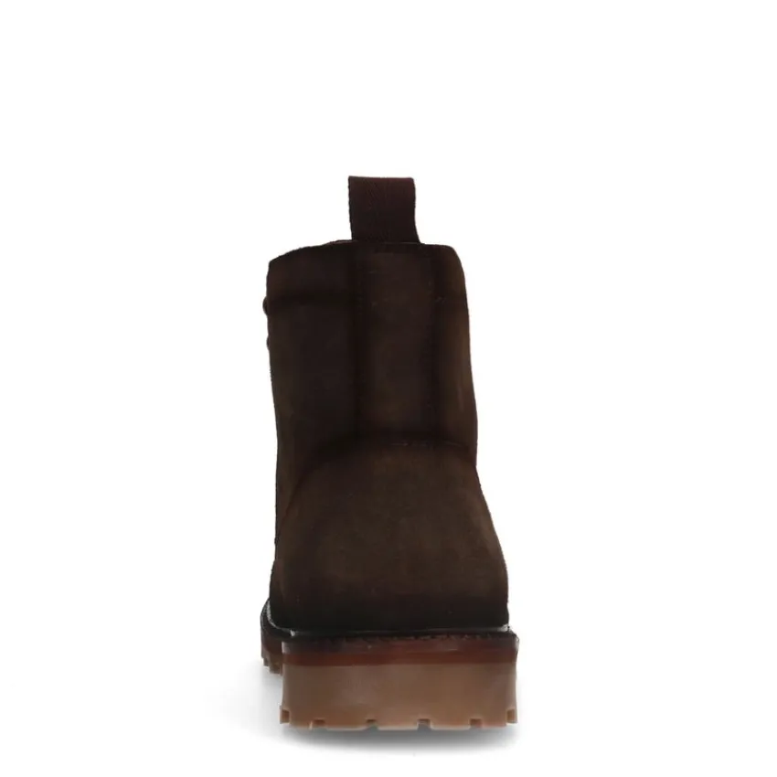 Manfield Bruine suède veterboots^Heren Boots
