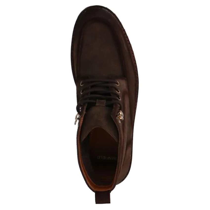 Manfield Bruine suède veterboots^Heren Boots