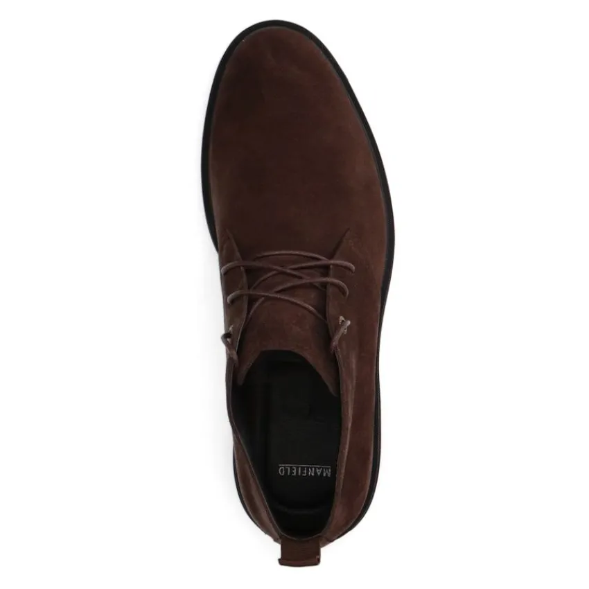 Manfield Bruine suède veterboots^Heren Boots