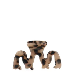 Manfield Bruine zigzag haarclip met print^ Haaraccessoires