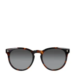 Manfield Bruine zonnebril met print en blauwe glazen^ Zonnebrillen