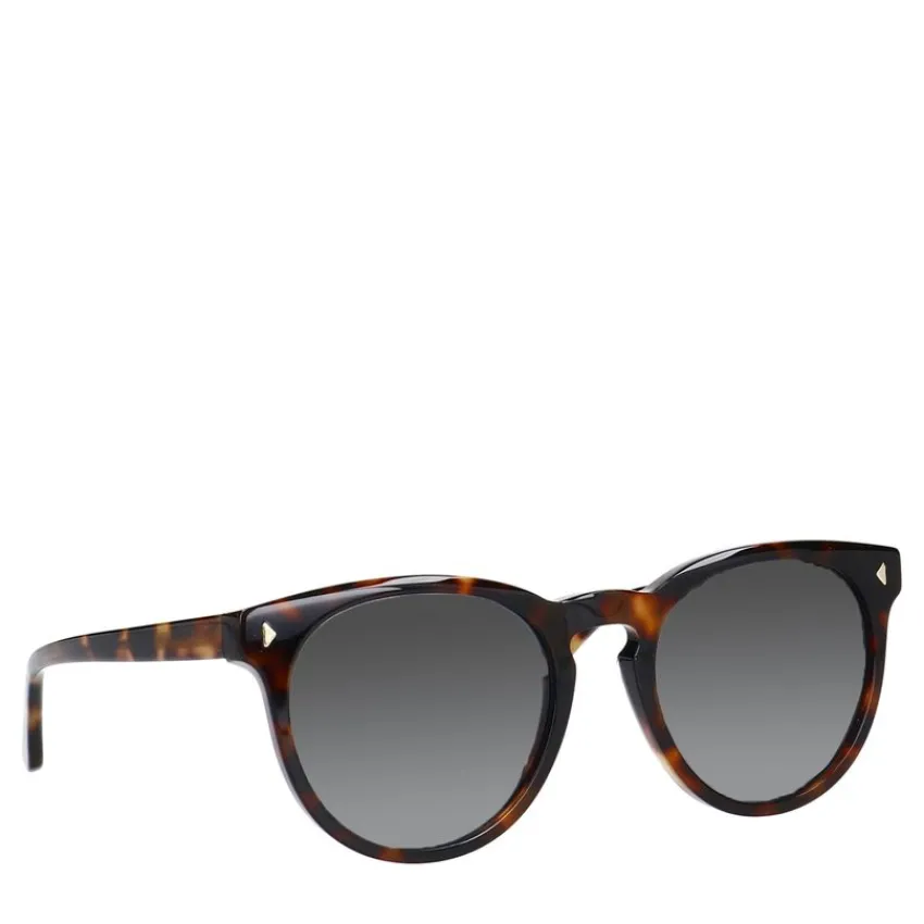 Manfield Bruine zonnebril met print en blauwe glazen^ Zonnebrillen