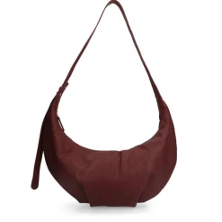 Manfield Burgundy leren schoudertas^ Schoudertassen