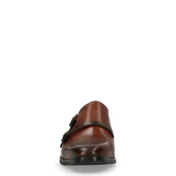 Manfield Cognac gespschoenen van leer^Heren Gespschoenen
