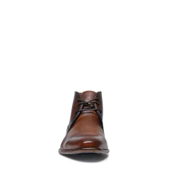 Manfield Cognac hoge veterboots^Heren Boots