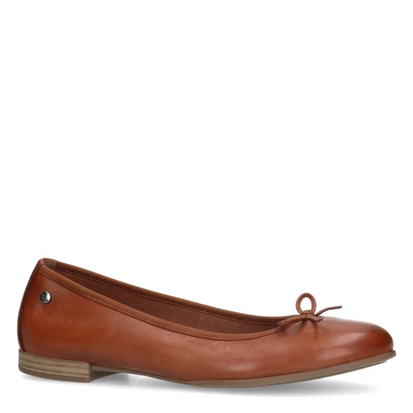 No Stress Cognac leren ballerina's^DAMES Loafers
