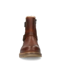 Manfield Cognac leren boots^Heren Boots